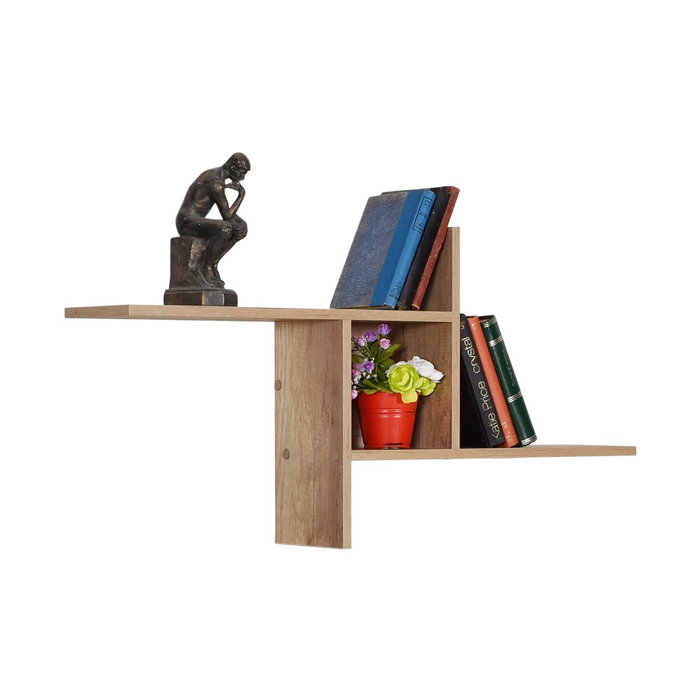 Hanah Home Estantería de pared Nogal claro Hanah Home Estantería de pared Nogal claro
